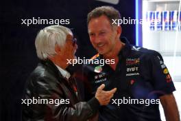 (L to R): Bernie Ecclestone (GBR) with Christian Horner (GBR) Red Bull Racing Team Principal. 02.11.2024. Formula 1 World Championship, Rd 21, Brazilian Grand Prix, Sao Paulo, Brazil, Sprint and Qualifying Day.