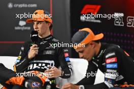 Oscar Piastri (AUS) McLaren in the post Sprint FIA Press Conference. 02.11.2024. Formula 1 World Championship, Rd 21, Brazilian Grand Prix, Sao Paulo, Brazil, Sprint and Qualifying Day.