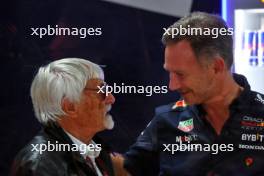 (L to R): Bernie Ecclestone (GBR) with Christian Horner (GBR) Red Bull Racing Team Principal. 02.11.2024. Formula 1 World Championship, Rd 21, Brazilian Grand Prix, Sao Paulo, Brazil, Sprint and Qualifying Day.