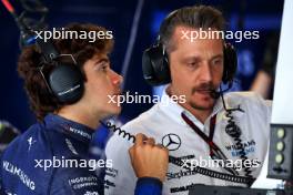 Franco Colapinto (ARG) Williams Racing with Gaetan Jego, Williams Racing Race Engineer. 02.11.2024. Formula 1 World Championship, Rd 21, Brazilian Grand Prix, Sao Paulo, Brazil, Sprint and Qualifying Day.