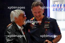 (L to R): Bernie Ecclestone (GBR) with Christian Horner (GBR) Red Bull Racing Team Principal. 02.11.2024. Formula 1 World Championship, Rd 21, Brazilian Grand Prix, Sao Paulo, Brazil, Sprint and Qualifying Day.