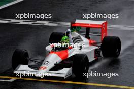 Lewis Hamilton (GBR) Mercedes AMG F1 in the McLaren MP4/5B - demonstration run. 03.11.2024. Formula 1 World Championship, Rd 21, Brazilian Grand Prix, Sao Paulo, Brazil, Race Day.