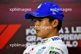 Yuki Tsunoda (JPN) RB in the post qualifying FIA Press Conference. 03.11.2024. Formula 1 World Championship, Rd 21, Brazilian Grand Prix, Sao Paulo, Brazil, Race Day.