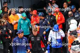 (L to R): Alexander Albon (THA) Williams Racing and Nico Hulkenberg (GER) Haas F1 Team on the drivers' parade. 03.11.2024. Formula 1 World Championship, Rd 21, Brazilian Grand Prix, Sao Paulo, Brazil, Race Day.