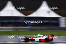 Lewis Hamilton drives Ayrton Senna's 1990 title winning car 03.11.2024. Formula 1 World Championship, Rd 21, Brazilian Grand Prix, Sao Paulo, Brazil, Race Day.