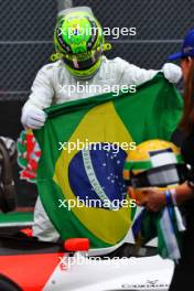 Lewis Hamilton (GBR) Mercedes AMG F1 in the McLaren MP4/5B - demonstration run. 03.11.2024. Formula 1 World Championship, Rd 21, Brazilian Grand Prix, Sao Paulo, Brazil, Race Day.