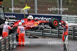 The Ferrari SF-24 of Carlos Sainz Jr (ESP) Ferrari, who crashed during qualifying. 03.11.2024. Formula 1 World Championship, Rd 21, Brazilian Grand Prix, Sao Paulo, Brazil, Race Day.