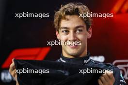 George Russell (GBR) Mercedes AMG F1 in the post qualifying FIA Press Conference. 03.11.2024. Formula 1 World Championship, Rd 21, Brazilian Grand Prix, Sao Paulo, Brazil, Race Day.