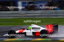 Lewis Hamilton drives Ayrton Senna's 1990 title winning car 03.11.2024. Formula 1 World Championship, Rd 21, Brazilian Grand Prix, Sao Paulo, Brazil, Race Day.