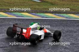 Lewis Hamilton (GBR) Mercedes AMG F1 in the McLaren MP4/5B - demonstration run. 03.11.2024. Formula 1 World Championship, Rd 21, Brazilian Grand Prix, Sao Paulo, Brazil, Race Day.