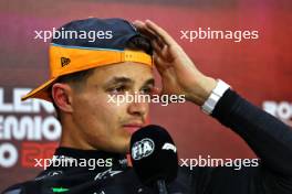 Lando Norris (GBR) McLaren in the post qualifying FIA Press Conference. 03.11.2024. Formula 1 World Championship, Rd 21, Brazilian Grand Prix, Sao Paulo, Brazil, Race Day.