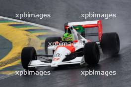 Lewis Hamilton drives Ayrton Senna's 1990 title winning car 03.11.2024. Formula 1 World Championship, Rd 21, Brazilian Grand Prix, Sao Paulo, Brazil, Race Day.