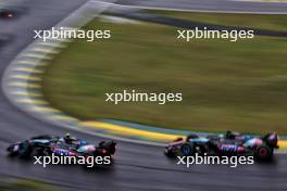 Pierre Gasly (FRA) Alpine F1 Team A524 and Esteban Ocon (FRA) Alpine F1 Team A524. 03.11.2024. Formula 1 World Championship, Rd 21, Brazilian Grand Prix, Sao Paulo, Brazil, Race Day.