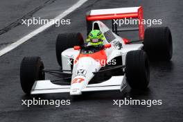 Lewis Hamilton drives Ayrton Senna's 1990 title winning car 03.11.2024. Formula 1 World Championship, Rd 21, Brazilian Grand Prix, Sao Paulo, Brazil, Race Day.