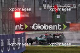 George Russell (GBR) Mercedes AMG F1 W15 as the qualifying session is stopped. 03.11.2024. Formula 1 World Championship, Rd 21, Brazilian Grand Prix, Sao Paulo, Brazil, Race Day.