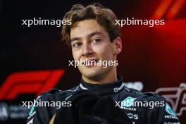 George Russell (GBR) Mercedes AMG F1 in the post qualifying FIA Press Conference. 03.11.2024. Formula 1 World Championship, Rd 21, Brazilian Grand Prix, Sao Paulo, Brazil, Race Day.