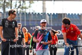 (L to R): George Russell (GBR) Mercedes AMG F1 with Pierre Gasly (FRA) Alpine F1 Team and Charles Leclerc (MON) Ferrari. 31.10.2024. Formula 1 World Championship, Rd 21, Brazilian Grand Prix, Sao Paulo, Brazil, Preparation Day.