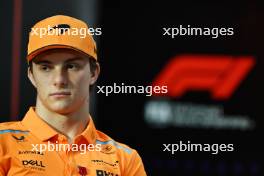 Oscar Piastri (AUS) McLaren in the FIA Press Conference. 31.10.2024. Formula 1 World Championship, Rd 21, Brazilian Grand Prix, Sao Paulo, Brazil, Preparation Day.