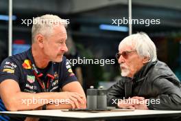 (L to R): Jonathan Wheatley (GBR) Red Bull Racing Team Manager with Bernie Ecclestone (GBR). 31.10.2024. Formula 1 World Championship, Rd 21, Brazilian Grand Prix, Sao Paulo, Brazil, Preparation Day.