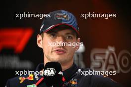 Max Verstappen (NLD) Red Bull Racing in the FIA Press Conference. 31.10.2024. Formula 1 World Championship, Rd 21, Brazilian Grand Prix, Sao Paulo, Brazil, Preparation Day.