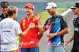 Sebastian Vettel (GER) with Charles Leclerc (MON) Ferrari and Pierre Gasly (FRA) Alpine F1 Team. 31.10.2024. Formula 1 World Championship, Rd 21, Brazilian Grand Prix, Sao Paulo, Brazil, Preparation Day.