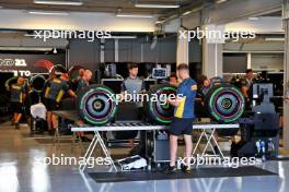 Pirelli tyre technicians. 31.10.2024. Formula 1 World Championship, Rd 21, Brazilian Grand Prix, Sao Paulo, Brazil, Preparation Day.