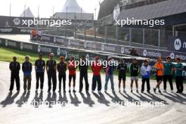 F1 drivers lined up at the Senna S. 31.10.2024. Formula 1 World Championship, Rd 21, Brazilian Grand Prix, Sao Paulo, Brazil, Preparation Day.