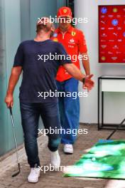 Timo Glock (GER) with Charles Leclerc (MON) Ferrari. 31.10.2024. Formula 1 World Championship, Rd 21, Brazilian Grand Prix, Sao Paulo, Brazil, Preparation Day.