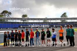 F1 drivers lined up at the Senna S. 31.10.2024. Formula 1 World Championship, Rd 21, Brazilian Grand Prix, Sao Paulo, Brazil, Preparation Day.