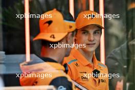 Oscar Piastri (AUS) McLaren with Lando Norris (GBR) McLaren. 31.10.2024. Formula 1 World Championship, Rd 21, Brazilian Grand Prix, Sao Paulo, Brazil, Preparation Day.