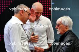 (L to R): Stefano Domenicali (ITA) Formula One President and CEO with Bernie Ecclestone (GBR). 31.10.2024. Formula 1 World Championship, Rd 21, Brazilian Grand Prix, Sao Paulo, Brazil, Preparation Day.