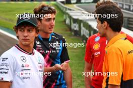 (L to R): Andrea Kimi Antonelli (ITA) Mercedes AMG F1 Junior Driver; Jack Doohan (AUS) Alpine F1 Team Reserve Driver; Oliver Bearman (GBR) Ferrari Reserve Driver; and Gabriel Bortoleto (BRA) McLaren Development Driver. 31.10.2024. Formula 1 World Championship, Rd 21, Brazilian Grand Prix, Sao Paulo, Brazil, Preparation Day.