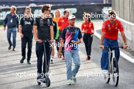 (L to R): George Russell (GBR) Mercedes AMG F1; Pierre Gasly (FRA) Alpine F1 Team; and Charles Leclerc (MON) Ferrari. 31.10.2024. Formula 1 World Championship, Rd 21, Brazilian Grand Prix, Sao Paulo, Brazil, Preparation Day.