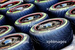 Pirelli intermediate tyres. 31.10.2024. Formula 1 World Championship, Rd 21, Brazilian Grand Prix, Sao Paulo, Brazil, Preparation Day.