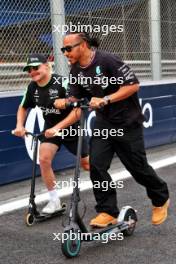 Lewis Hamilton (GBR) Mercedes AMG F1 with Valtteri Bottas (FIN) Sauber. 31.10.2024. Formula 1 World Championship, Rd 21, Brazilian Grand Prix, Sao Paulo, Brazil, Preparation Day.