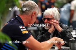 Bernie Ecclestone (GBR) with Jonathan Wheatley (GBR) Red Bull Racing Team Manager. 31.10.2024. Formula 1 World Championship, Rd 21, Brazilian Grand Prix, Sao Paulo, Brazil, Preparation Day.