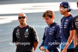 (L to R): Lewis Hamilton (GBR) Mercedes AMG F1 with Franco Colapinto (ARG) Williams Racing and Alexander Albon (THA) Williams Racing. 31.10.2024. Formula 1 World Championship, Rd 21, Brazilian Grand Prix, Sao Paulo, Brazil, Preparation Day.