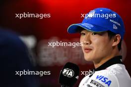 Yuki Tsunoda (JPN) RB in the FIA Press Conference. 31.10.2024. Formula 1 World Championship, Rd 21, Brazilian Grand Prix, Sao Paulo, Brazil, Preparation Day.