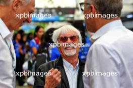 Bernie Ecclestone (GBR) with Stefano Domenicali (ITA) Formula One President and CEO (Right). 31.10.2024. Formula 1 World Championship, Rd 21, Brazilian Grand Prix, Sao Paulo, Brazil, Preparation Day.