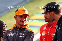 (L to R): Lando Norris (GBR) McLaren with Esteban Ocon (FRA) Alpine F1 Team. 31.10.2024. Formula 1 World Championship, Rd 21, Brazilian Grand Prix, Sao Paulo, Brazil, Preparation Day.