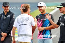 Sebastian Vettel (GER) with Pierre Gasly (FRA) Alpine F1 Team and Valtteri Bottas (FIN) Sauber. 31.10.2024. Formula 1 World Championship, Rd 21, Brazilian Grand Prix, Sao Paulo, Brazil, Preparation Day.