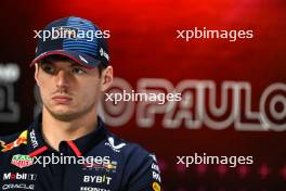 Max Verstappen (NLD) Red Bull Racing in the FIA Press Conference. 31.10.2024. Formula 1 World Championship, Rd 21, Brazilian Grand Prix, Sao Paulo, Brazil, Preparation Day.