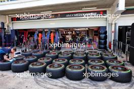 Pirelli intermediate and wet weather tyres with Red Bull Racing. 31.10.2024. Formula 1 World Championship, Rd 21, Brazilian Grand Prix, Sao Paulo, Brazil, Preparation Day.