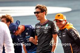 (L to R): Alexander Albon (THA) Williams Racing with George Russell (GBR) Mercedes AMG F1 and Lando Norris (GBR) McLaren. 31.10.2024. Formula 1 World Championship, Rd 21, Brazilian Grand Prix, Sao Paulo, Brazil, Preparation Day.