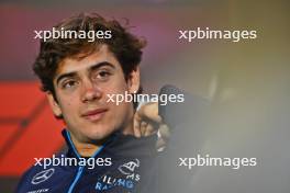 Franco Colapinto (ARG) Williams Racing in the FIA Press Conference. 31.10.2024. Formula 1 World Championship, Rd 21, Brazilian Grand Prix, Sao Paulo, Brazil, Preparation Day.