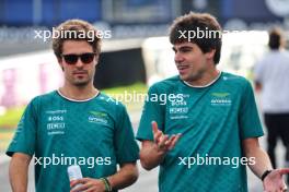 (L to R): Felipe Drugovich (BRA) Aston Martin F1 Team, Reserve and Development Programme Driver with Lance Stroll (CDN) Aston Martin F1 Team. 31.10.2024. Formula 1 World Championship, Rd 21, Brazilian Grand Prix, Sao Paulo, Brazil, Preparation Day.