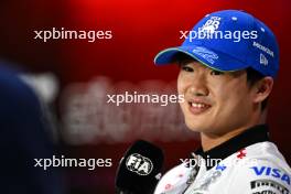 Yuki Tsunoda (JPN) RB in the FIA Press Conference. 31.10.2024. Formula 1 World Championship, Rd 21, Brazilian Grand Prix, Sao Paulo, Brazil, Preparation Day.