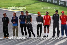 F1 drivers lined up at the Senna S. 31.10.2024. Formula 1 World Championship, Rd 21, Brazilian Grand Prix, Sao Paulo, Brazil, Preparation Day.