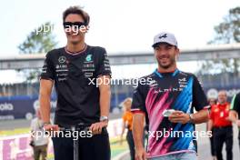 (L to R): George Russell (GBR) Mercedes AMG F1 with Pierre Gasly (FRA) Alpine F1 Team. 31.10.2024. Formula 1 World Championship, Rd 21, Brazilian Grand Prix, Sao Paulo, Brazil, Preparation Day.