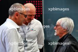 (L to R): Stefano Domenicali (ITA) Formula One President and CEO with Bernie Ecclestone (GBR). 31.10.2024. Formula 1 World Championship, Rd 21, Brazilian Grand Prix, Sao Paulo, Brazil, Preparation Day.